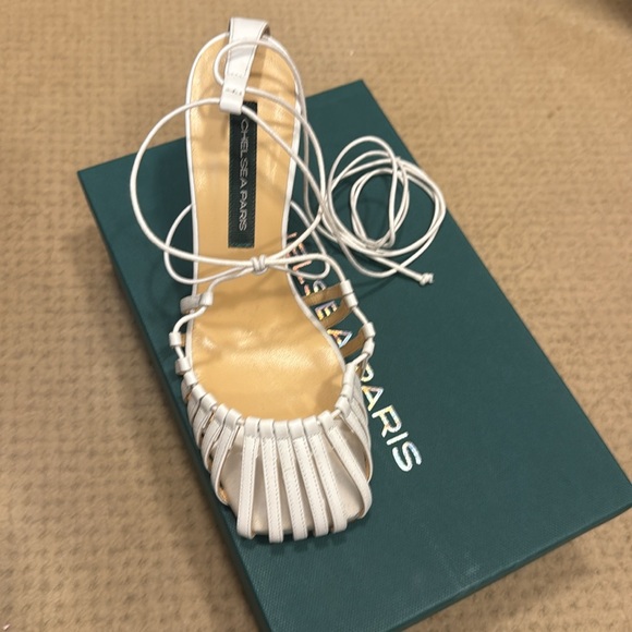 Chelsea Paris Womens Finn Lace Up Pump Cage Toe US 7.5 White EU 37.5 - NIB $595 - Picture 8 of 9